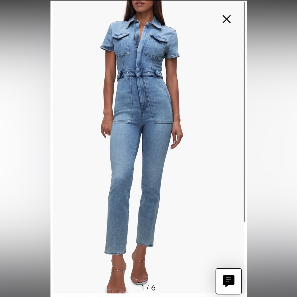 Good American denim jumpsuit, size 3